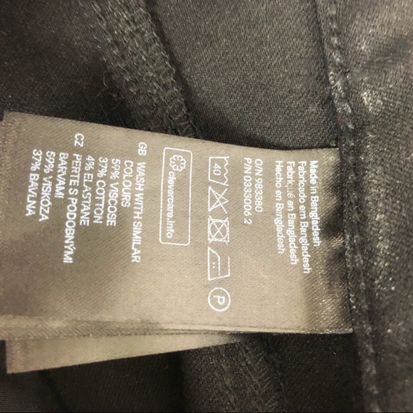 H&M | Black Moto Biker Skinny Jeans - Picture 7 of 8